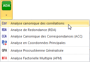 analyse canonique des correspondances