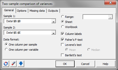 F-test using XLSTAT - Data Analysis Software