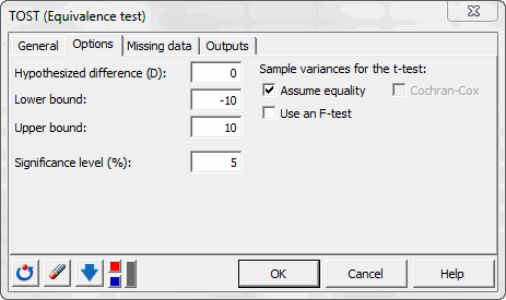 dialog box options tost